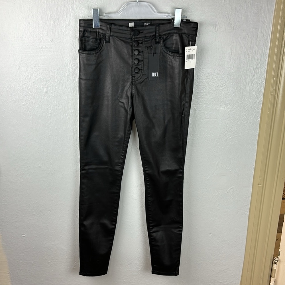NWT. Kut from the Kloth. Mia High Rise Fab Ab. Skinny. BLK. 8